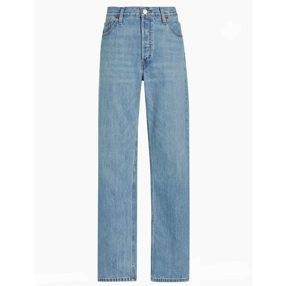 NWT Re/Done Loose Long Straight Relaxed Fit High Waisted Jean Wasted Indigo 30 - Picture 2 of 13